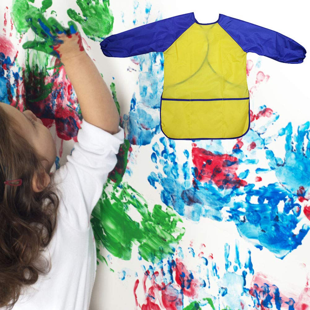 Tablier Enfant Imperméable 3-8 Ans - Manches Longues - Pour Peinture, Cuisine, Activités Créatives