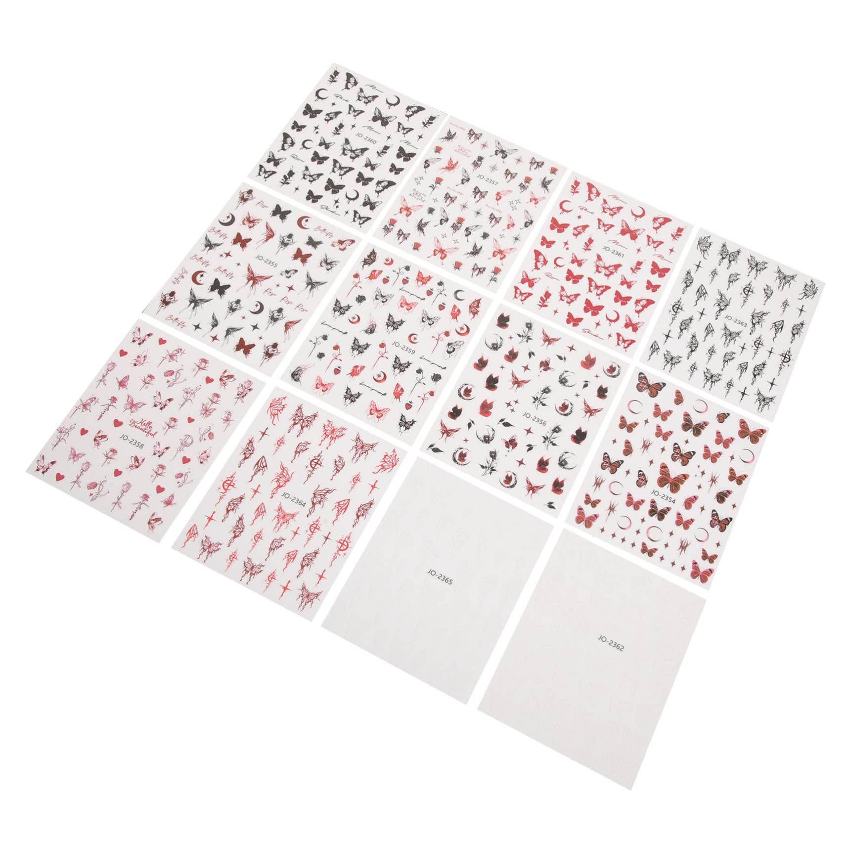 Healeved 60fogli Adesivi Per Unghie Decorazioni Nail Art Adesive Per Unghie Facili Applicare Per Design Creativi e