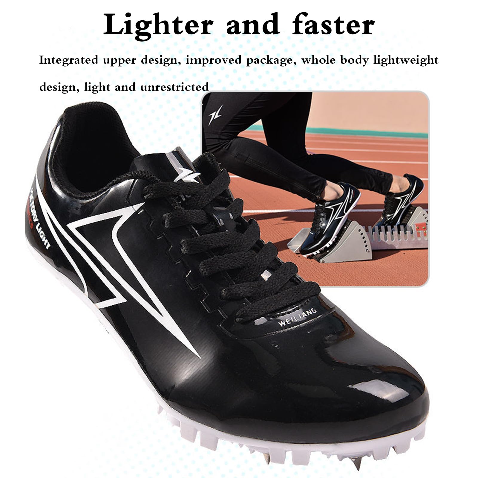 Unisex Spikes Atletismo,Zapatillas Deporte Atletismo con Clavos,Zapatillas Pista Y Campo para Hombre,Transpirables De Malla,Unisex,Alto Agarre,Antideslizantes,para Running Adulto Training