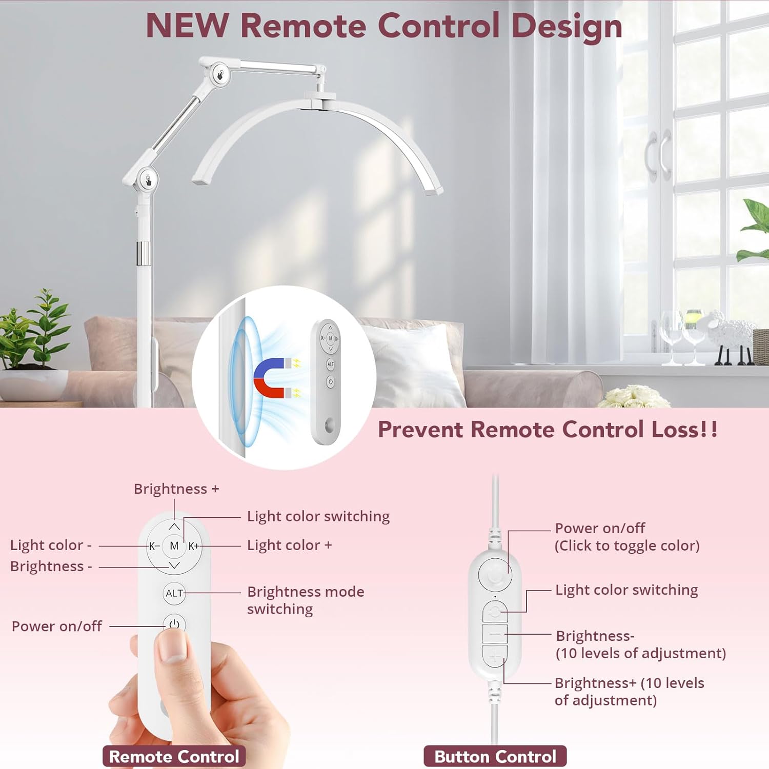 iVict Half Moon Light, 27.5“ Lash Light for Eyelash Tech, 2025 New Upgrad ‎Lash Lamp Adjustable Height & Angle with Phone Holder 360°Rotating for Tattoo, Nail