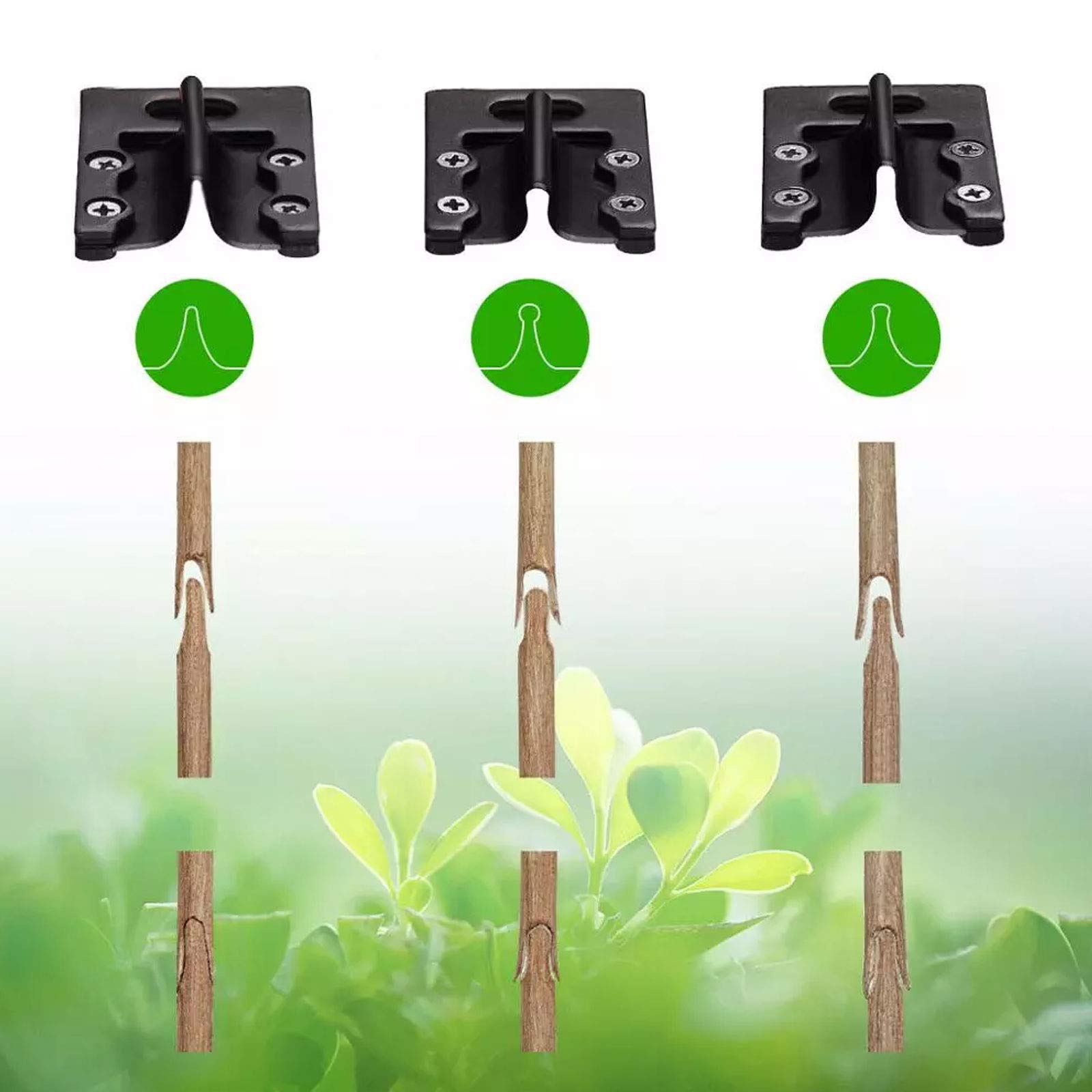 Forbici per Innesto e Potatura Forbici Innesto, Giardino Innesto Kit Professionali Cesoia Forbici da Potatura Set da Giardinaggio per Alberi da Frutto/pianta/ramo, Alto Tasso di Sopravvivenza,Nero
