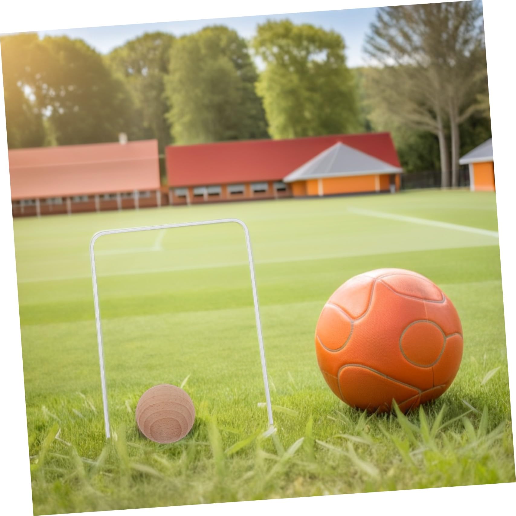 Juego de Croquet Infantil de Madera con Bolas y Wickets, para Niños