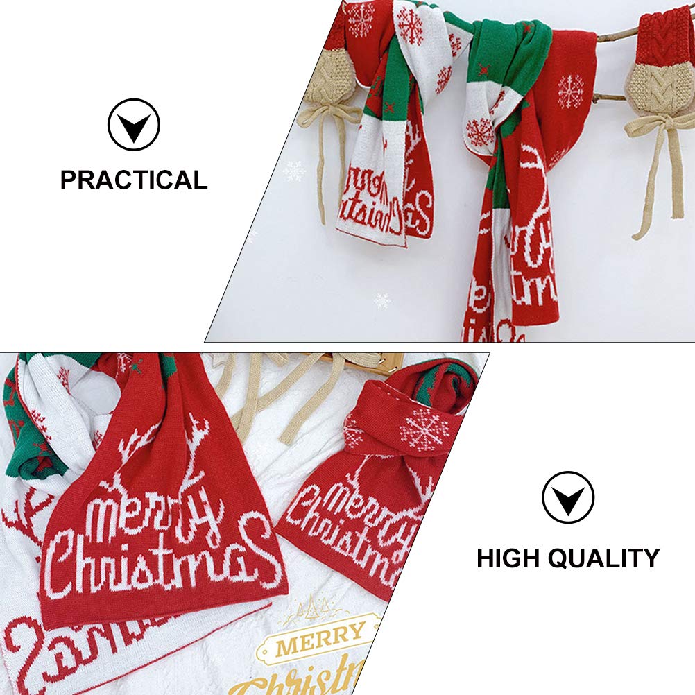 PartyKindom Bufanda De Navidad Tricotada Diseño De Cuerno Para Invierno Accesorio Familiar Cálido y Festivo Adultos