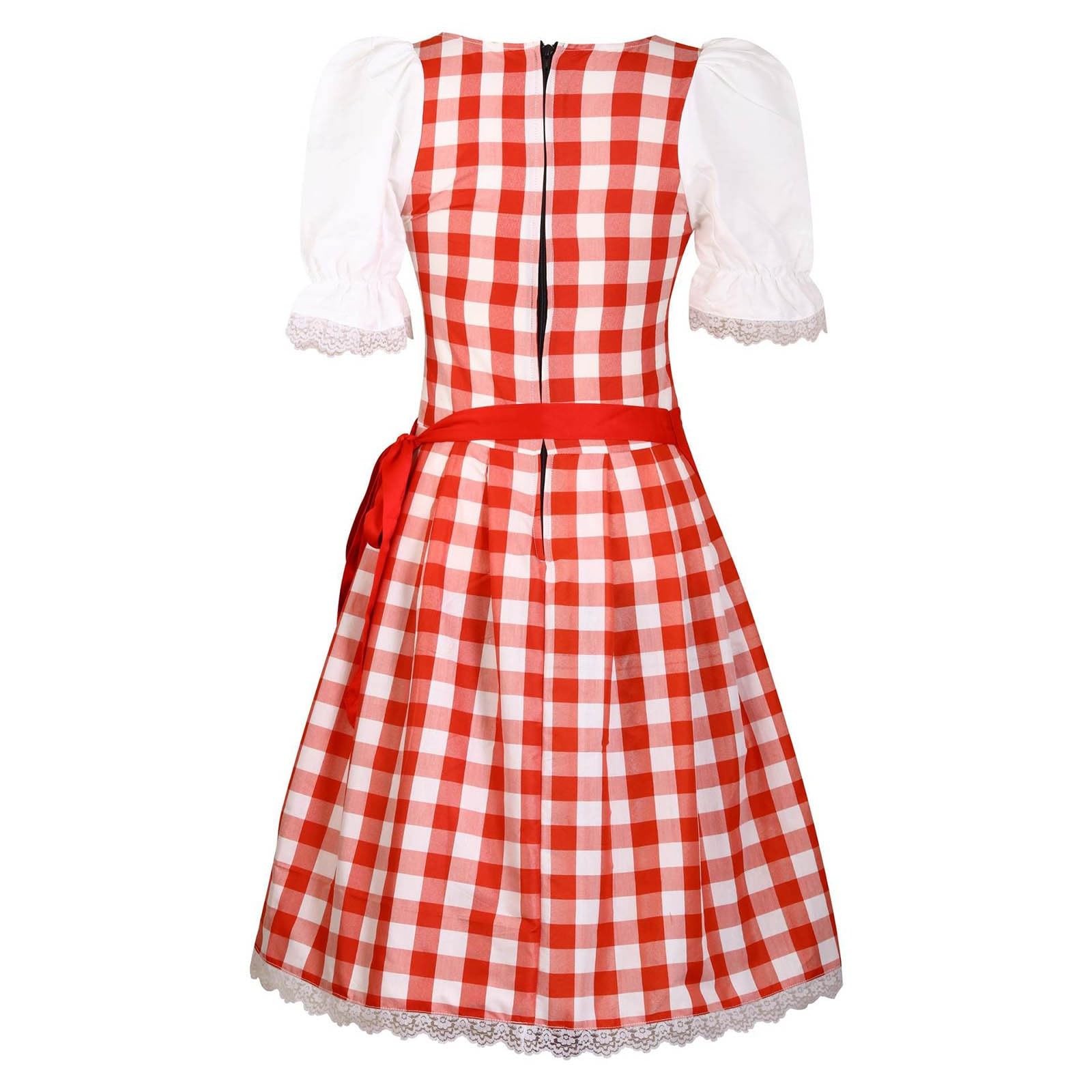 Generisch 2026 Dirndlkleid für Elegante große Größen traditionelle Tracht mit Spitze Dreireiher perfekt für Bar Outdoor-Events ganzjährig tragbar mit Stiefeln