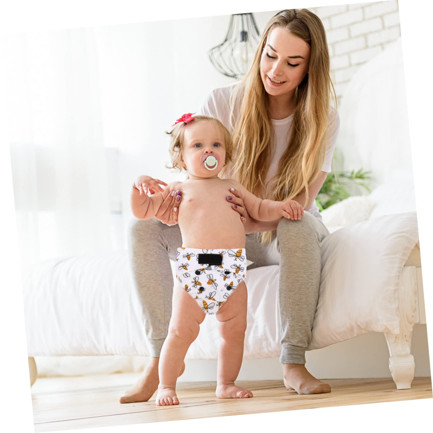 Toyvian 4piezas Pañal Reutilizable Para Bebés Cómodo Lavable y Para Recién Nacidos y