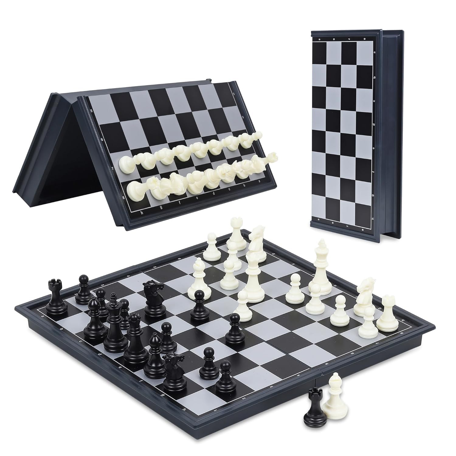 Blue tick Magnetic Educational Chess Board Set with 10 Inch Folding Board – Travel-Friendly, Compact, Folding Game for Kids & Adults - Image 3 thumbnail