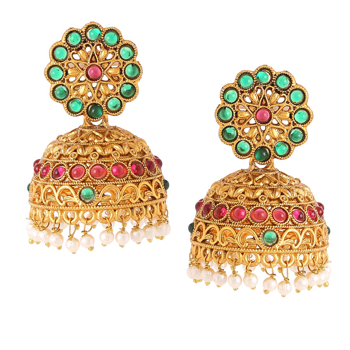 Yellow Chimes Earrings For Women Gold Toned Crystal Studded Jhumka Earrings For Women and Girls (B0BD442X1X) Amazon Price History, Amazon Price Tracker