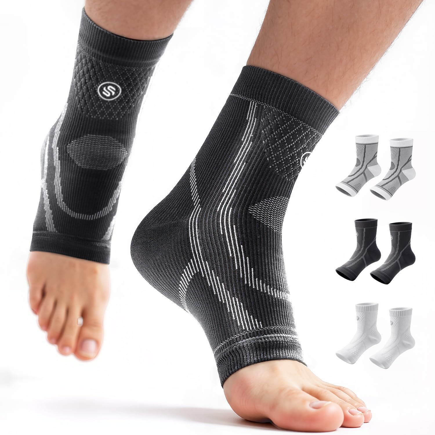 Photo 1 of SOLOEVER Neuropathy Socks for Women & Men, Toeless Compression Socks (Medium)