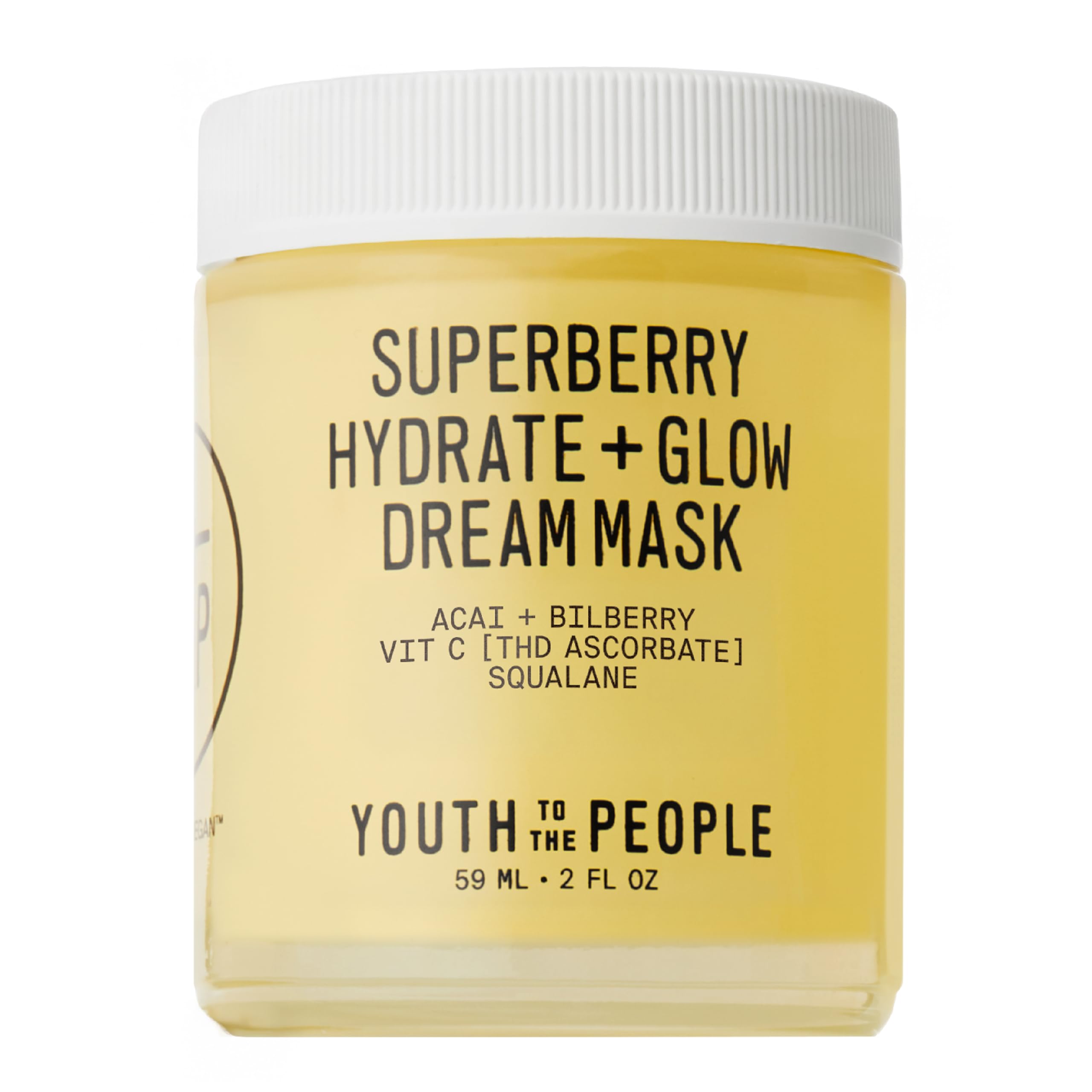 - Youth To The People Superberry Dream Mask - Hyaluronic Acid + Vitamin C Face Moisturizer + Overnight Facial Mask, Hydrates + Plumps + Brightens Skin, Evens Skin Tone, For Dry + Dull Skin, Non-Greasy