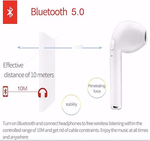 Sloops Auricolari Bluetooth V5 0 Auricolari Wireless con Audio Stereo Che annulla l auricolare Wireless in-Ear Custodia Ricarica per iOS Android Cuffie Bluetooth Wireless Bianco Sloops Auricolari Bluetooth V5 0 Auricolari Wireless con Audio Stereo Che annulla l auricolare Wireless in-Ear Custodia Ricarica per iOS Android Cuffie Bluetooth Wireless Bianco