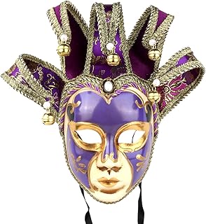 YU FENG Venetian Comedy Mask Exquisite Decoration Jester Masks for Party Holloween