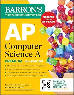 Barron's AP Computer Science A Premium 13th Edition: 6 Practice Tests + Online Review for 2026 Exam