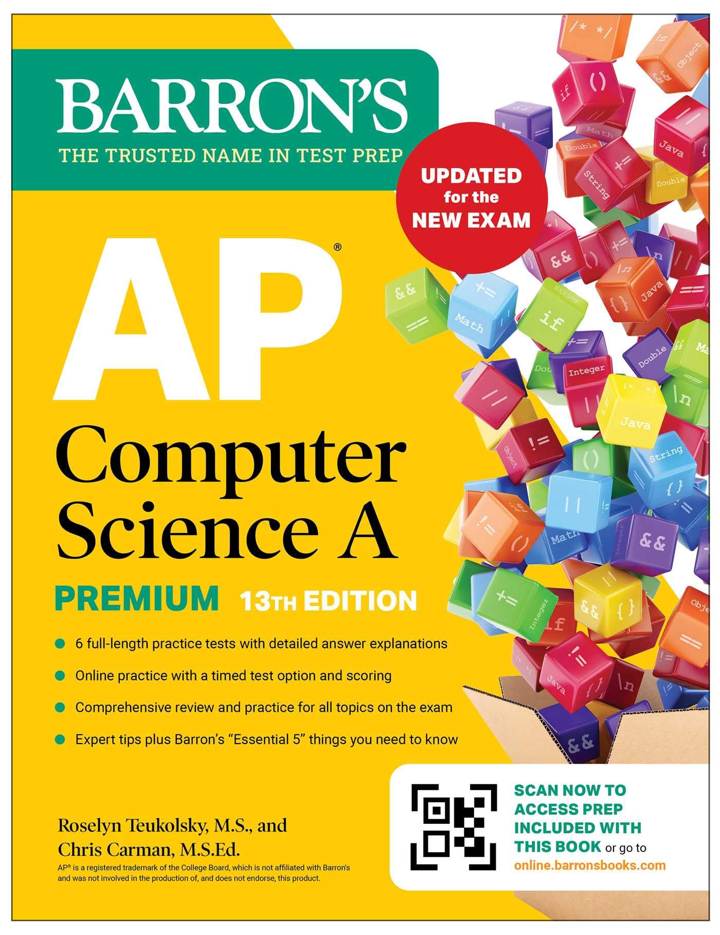 Barron's Educational Services AP Computer Science A Premium, 13th Edition Prep Book with 6 Practice Tests + Online Practice