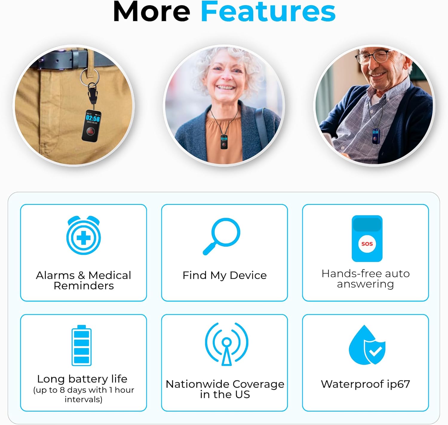 SecuLife New 2026 Fall Alert Device, Medical Alert Pendant with for Seniors, SOS Call, GPS Tracking & Reminders – Wearable Emergency Necklace for Elderly, Waterproof, 2-Way Calling, Panic Button - Image 7