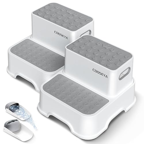 COOSEYA 2 Step Stools for Kids,Toddler Step Stool for Bathroom