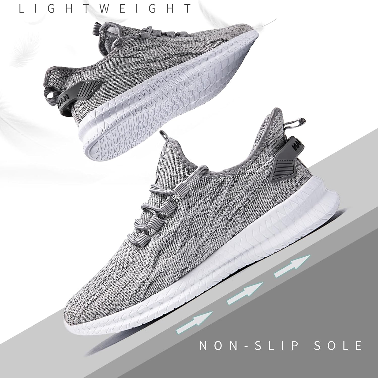 ZGPWZWL Unisex Mens Womens Shoes Running Gym Sneakers Slip on Tennis Non Slip Gym Lightweight Walking Fashion Shoes - Image 2