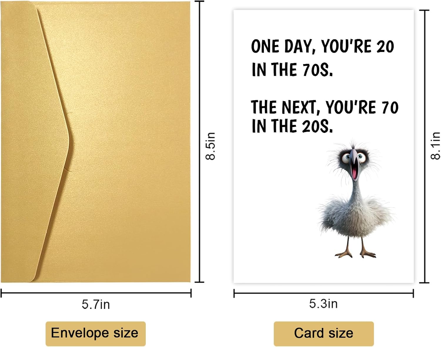 Happy 70th Birthday Card Gifts for Mom Dad, Funny Getting Old Birthday Card for 70 Years Old Women Men, One Day You're 20 in the 70s... - Image 2