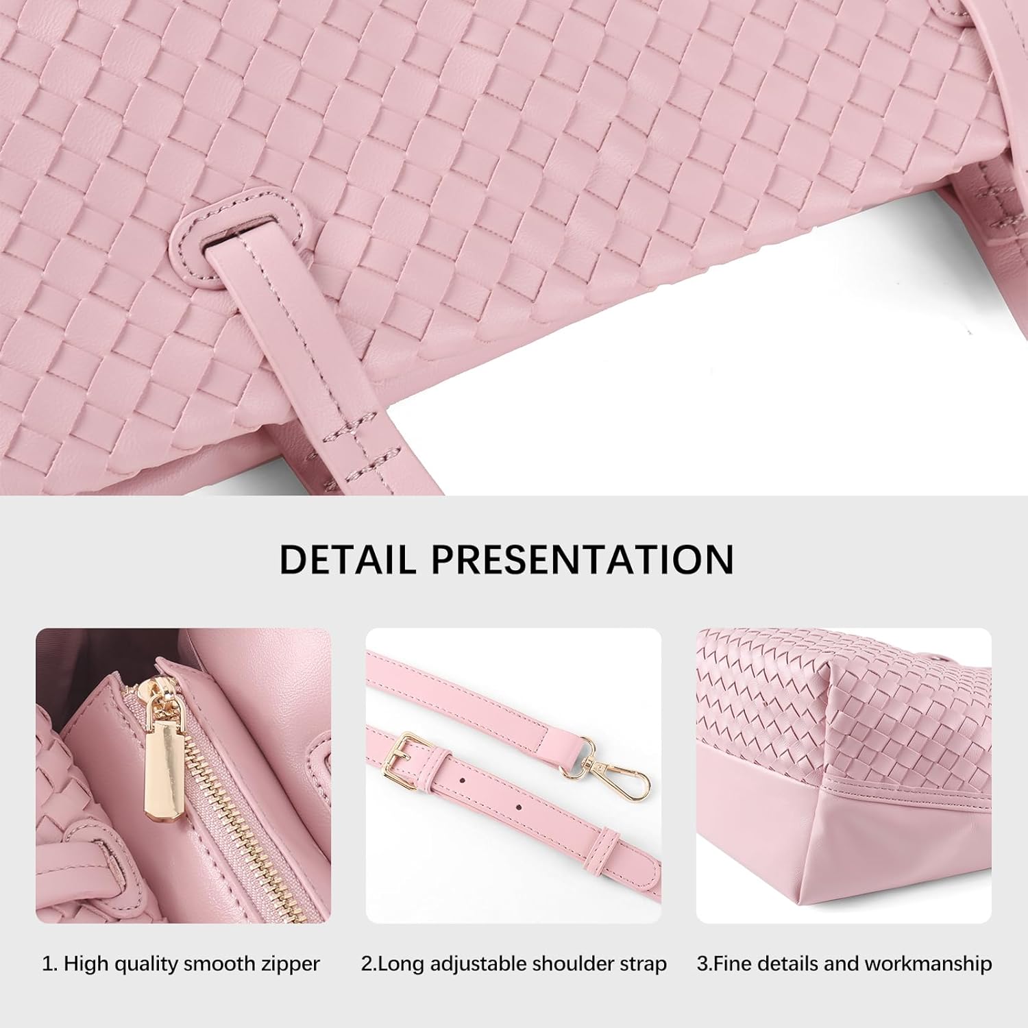 Woven Tote Bag Womens Purse Vegan Leather Shoulder Handbags Fashion Summer Beach Totes Bags
