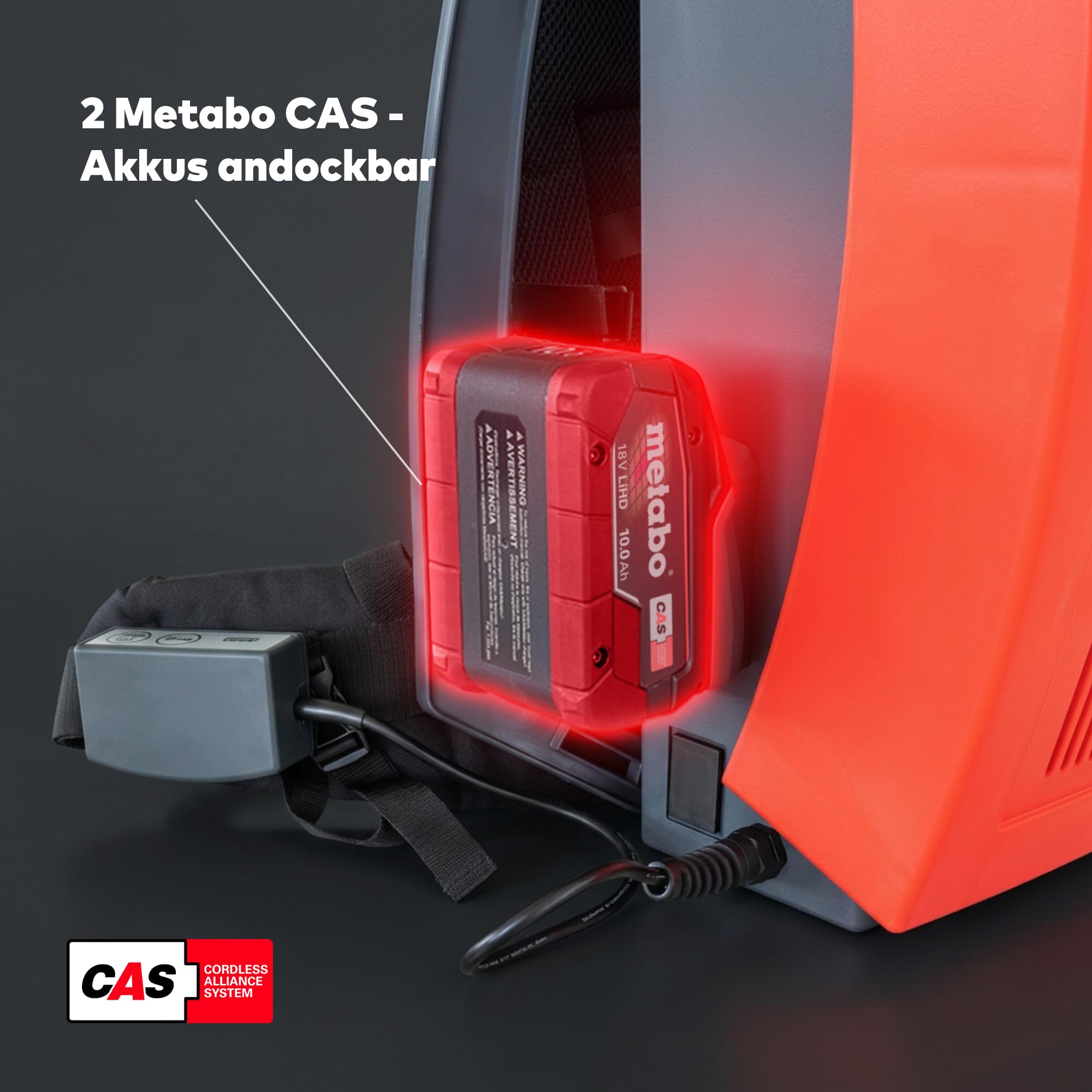 Akku Rucksackstaubsauger Cleanfix RS05, Metabo CAS Akkusystem, Swiss Made | Starke Saugleistung für Industrie, Gewerbe & Haushalt, ergonomisch für lange Einsätze, Akkus & Ladegerät separat erhältlich