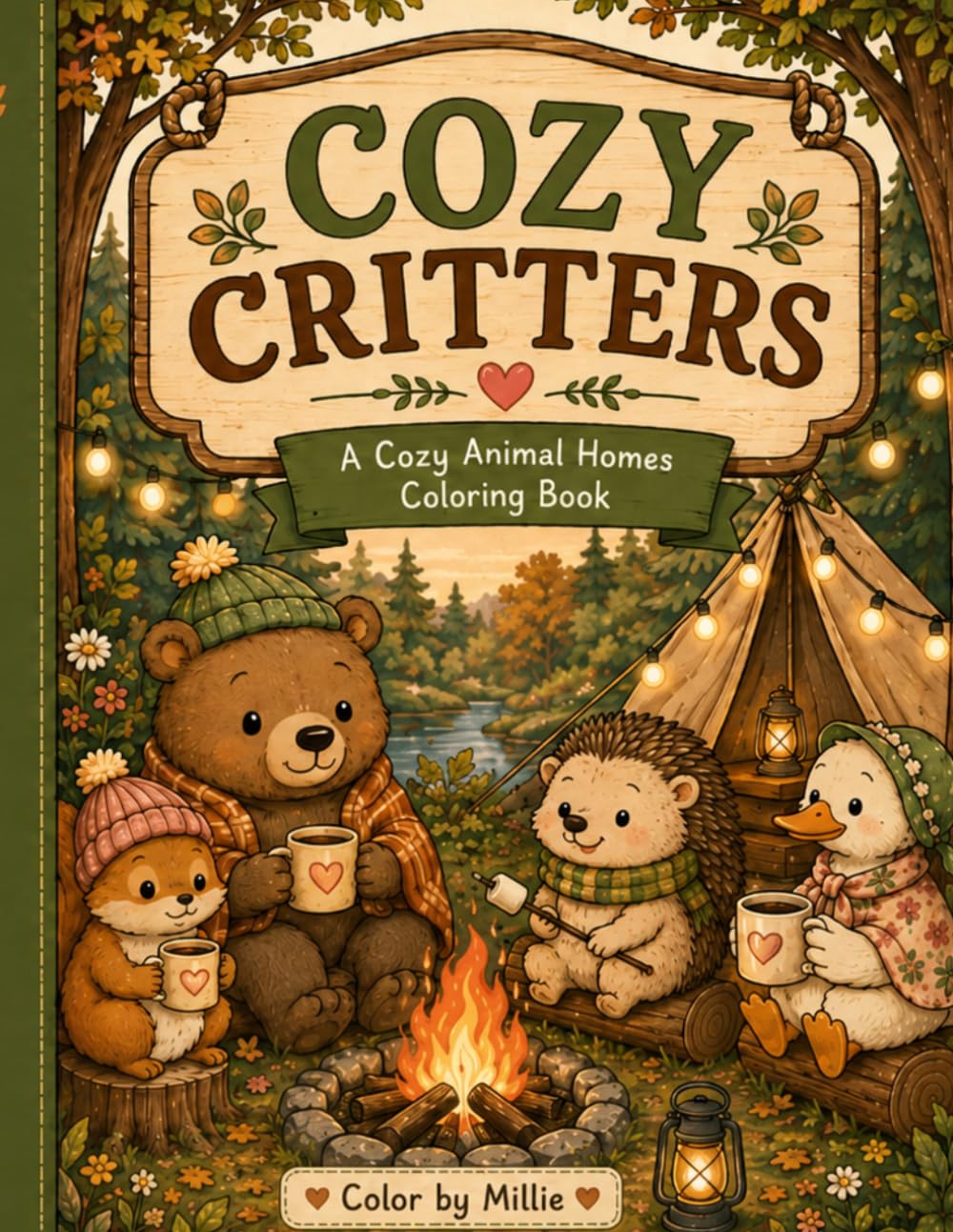 Color by Millie: Cozy Critters Coloring Book