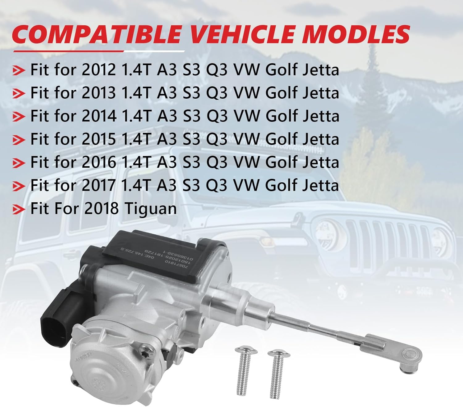 Turbo Control Valve Actuator Fits for 2012-2017 1.4T A3 S3 Q3 Golf Jetta 04E145725S AutoTurbo Control Valve Actuator