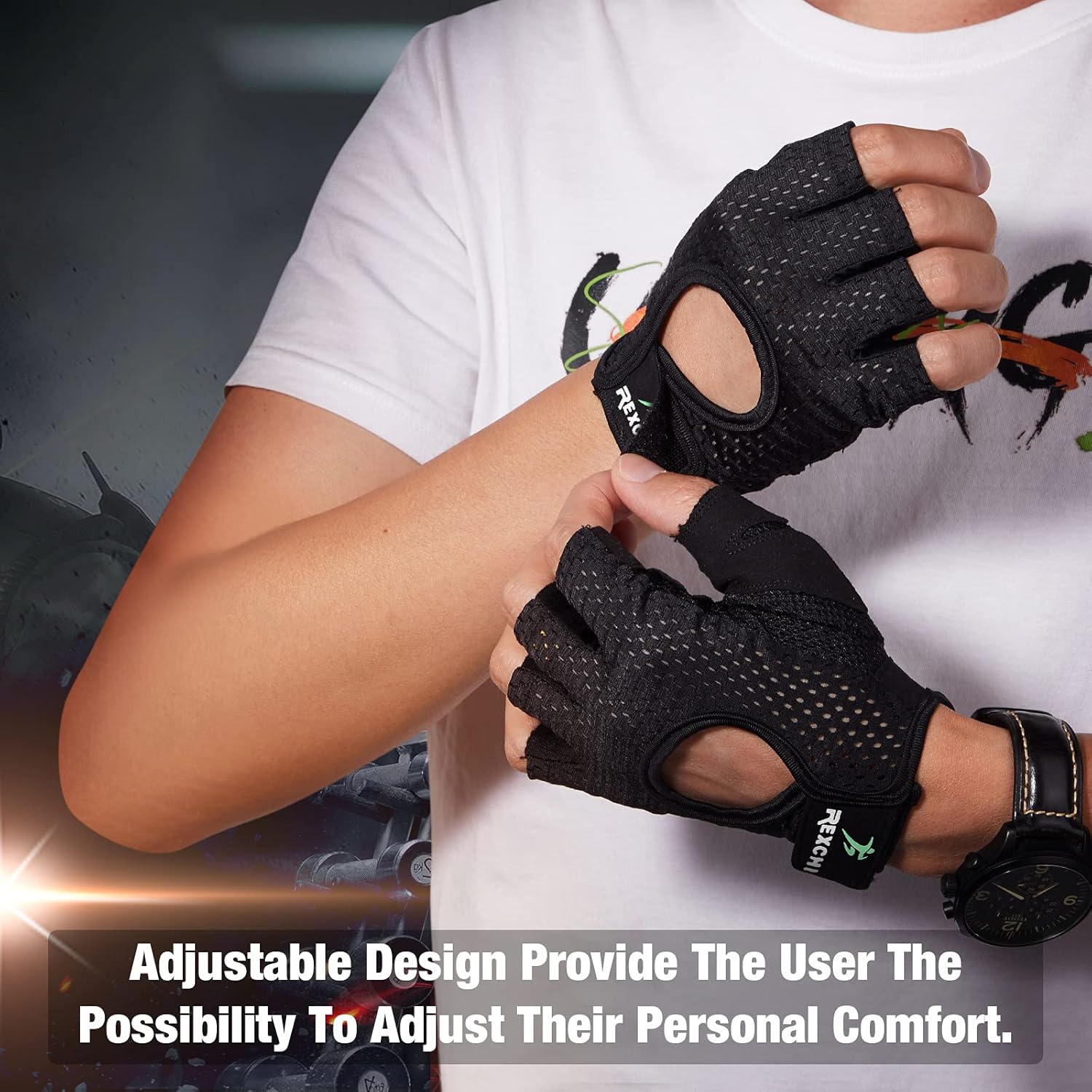 2 Pairs Workout Gloves Women Adjustable Weight Lifting Gloves Gym Exercise Workout Gloves Breathable Training Gloves for Men and Women Fitness, Biking, Pull up, Cycling : Sports & Outdoors