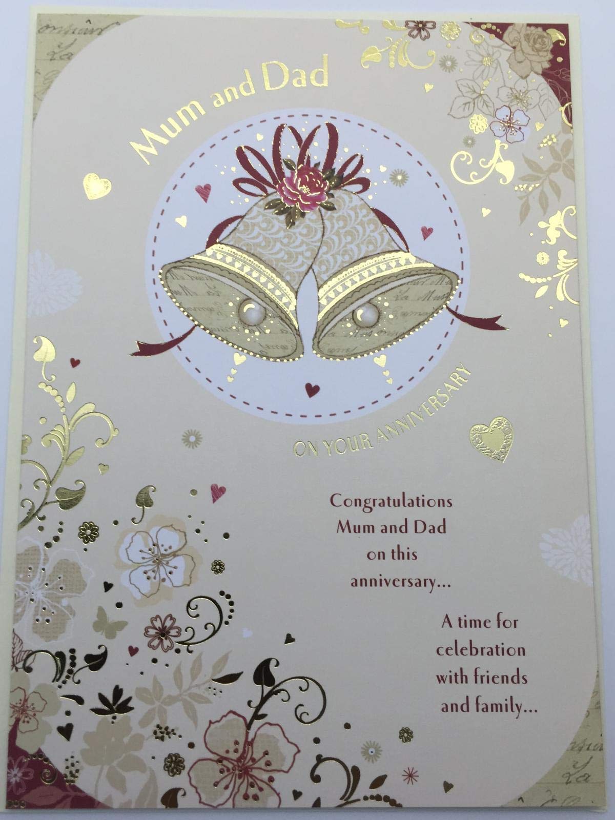 Shop Inc Mum & Dad Anniversary - Anniversary Greetings Card By Carte Blanche
