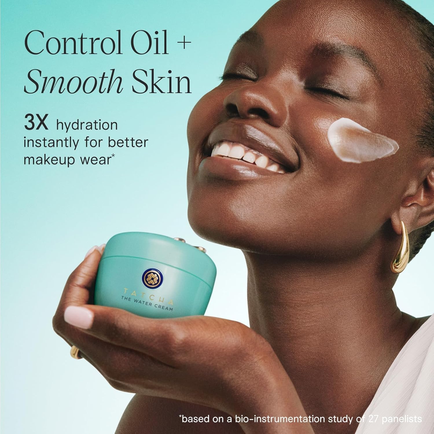 TATCHA The Water Cream | Cream Moisturizer for Face, Optimal Hydration For Pure Poreless Skin: 15 ML