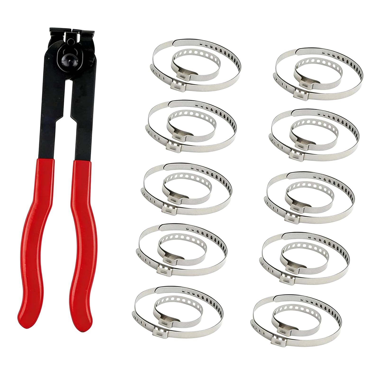 20Pcs Heavy Duty CV Boot Clamps with Professional Pliers for Vehicle Maintenance Automotive Ear Type Extension Boot Band Tool
