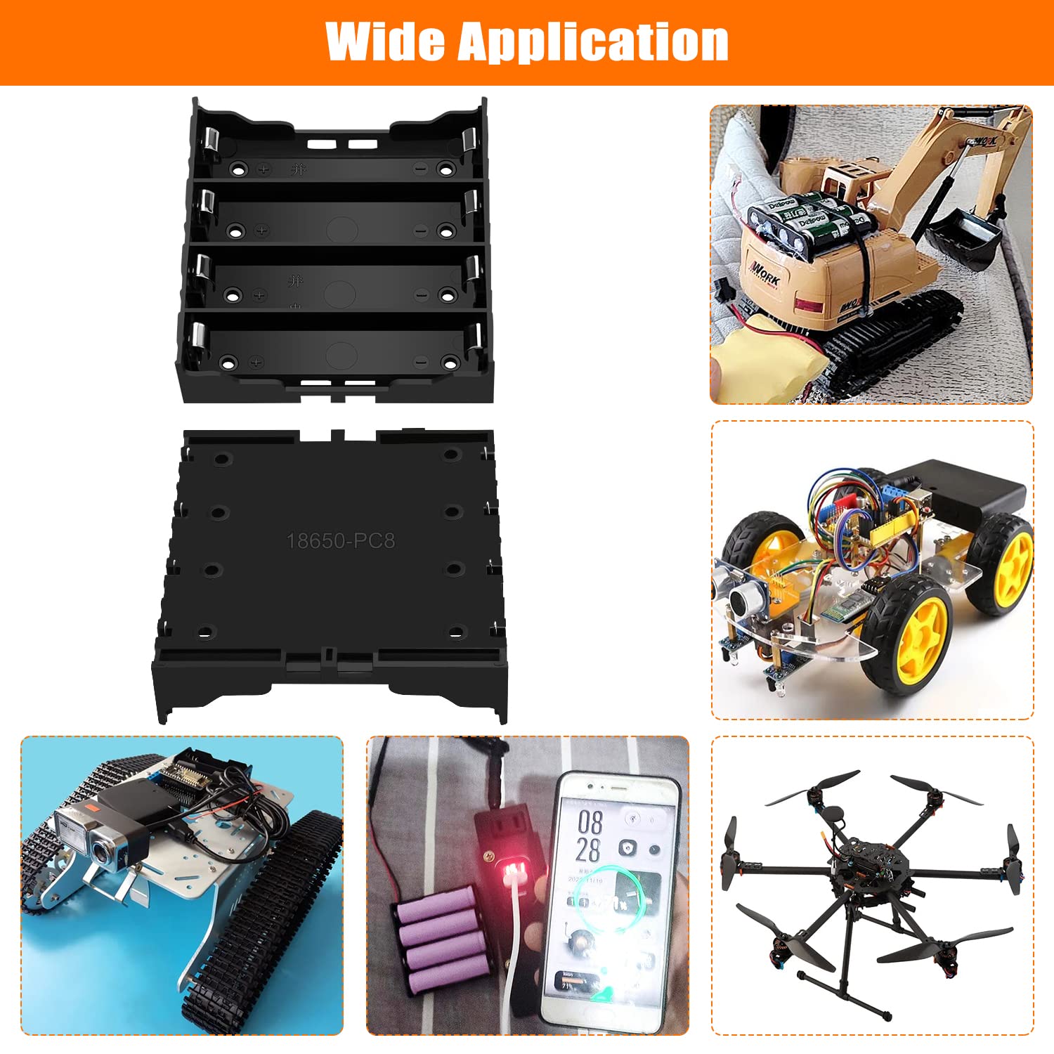 Support Batterie Universel Réglable 27cm - Crochet En J Pour Voiture, SUV Et Camion