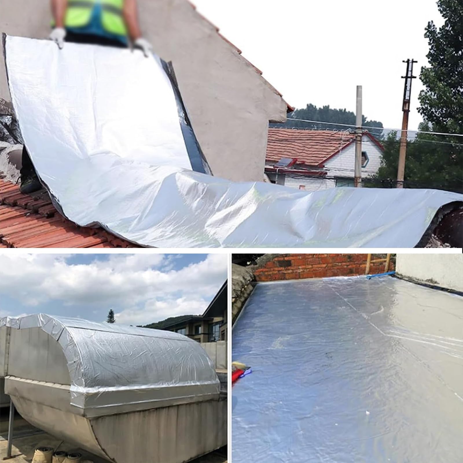 Cinta de sellado de asfalto impermeable para techo, caravana, remolque, tubería, reparación de fugas de barco, sellador de grietas, 1.5 mm de grosor x 5.1 cm x 5.0 m