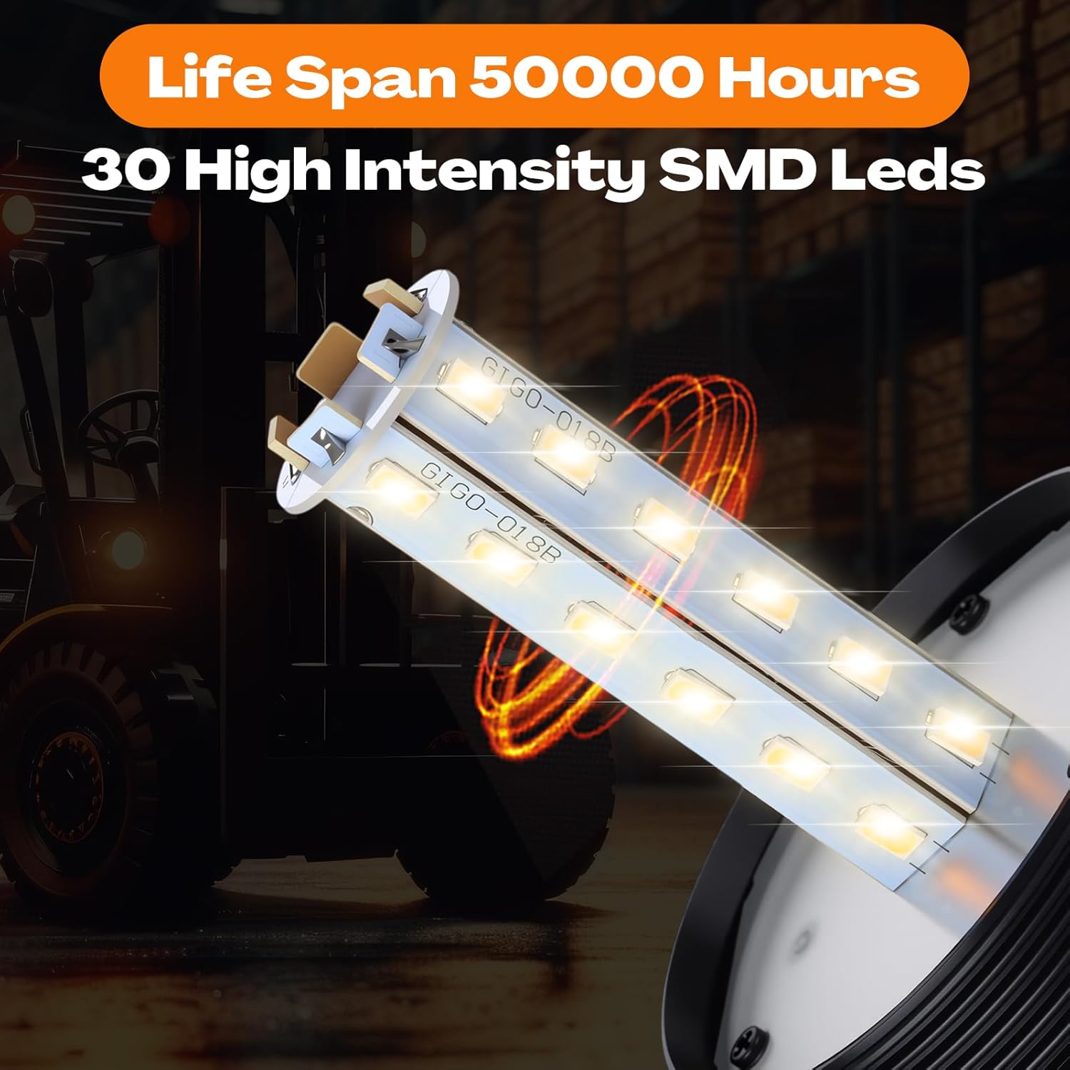 6 Pack 30 LED Amber Beacon Forklift Strobe Lights for Trucks 10-110v Warning Emergency Flashing Lights for Mower, ATV, Trucks, Tractor, Golf Carts, UTV, Cars, Bus