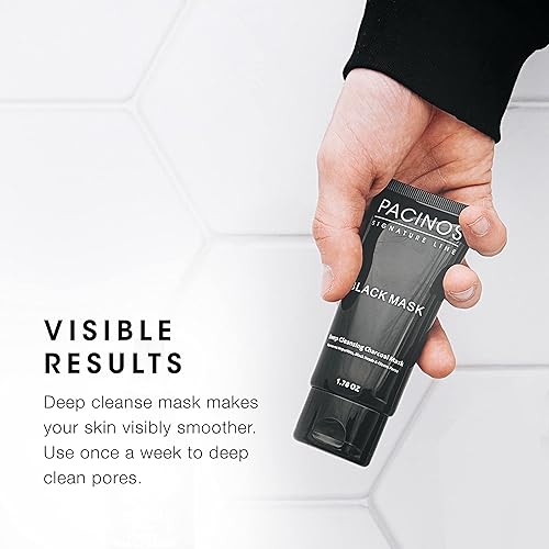 Miniatura 4 de Pacinos removedor de puntos negros, máscara negra exfoliante para una limpieza profunda. Mascarilla activada con carbón vegetal, 1.76oz.