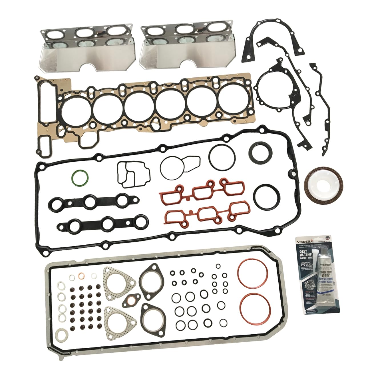 PartsFlow Full Gasket Set For 2001 2002 2003 2004 2005 2006 BMW 325i 530i X3 X5 Z4 2.5L 3.0L 2494CC DOHC HS26245PT / CS26245