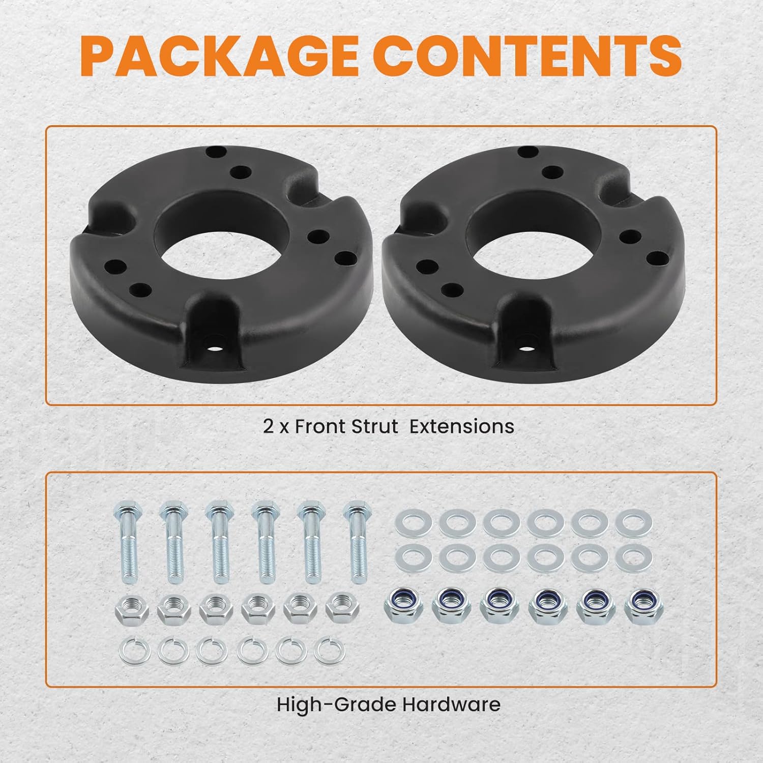 maXpeedingrods 2” Front Leveling Kit for Ford F-150 2004-2023 2WD 4WD, suspension lift kit
