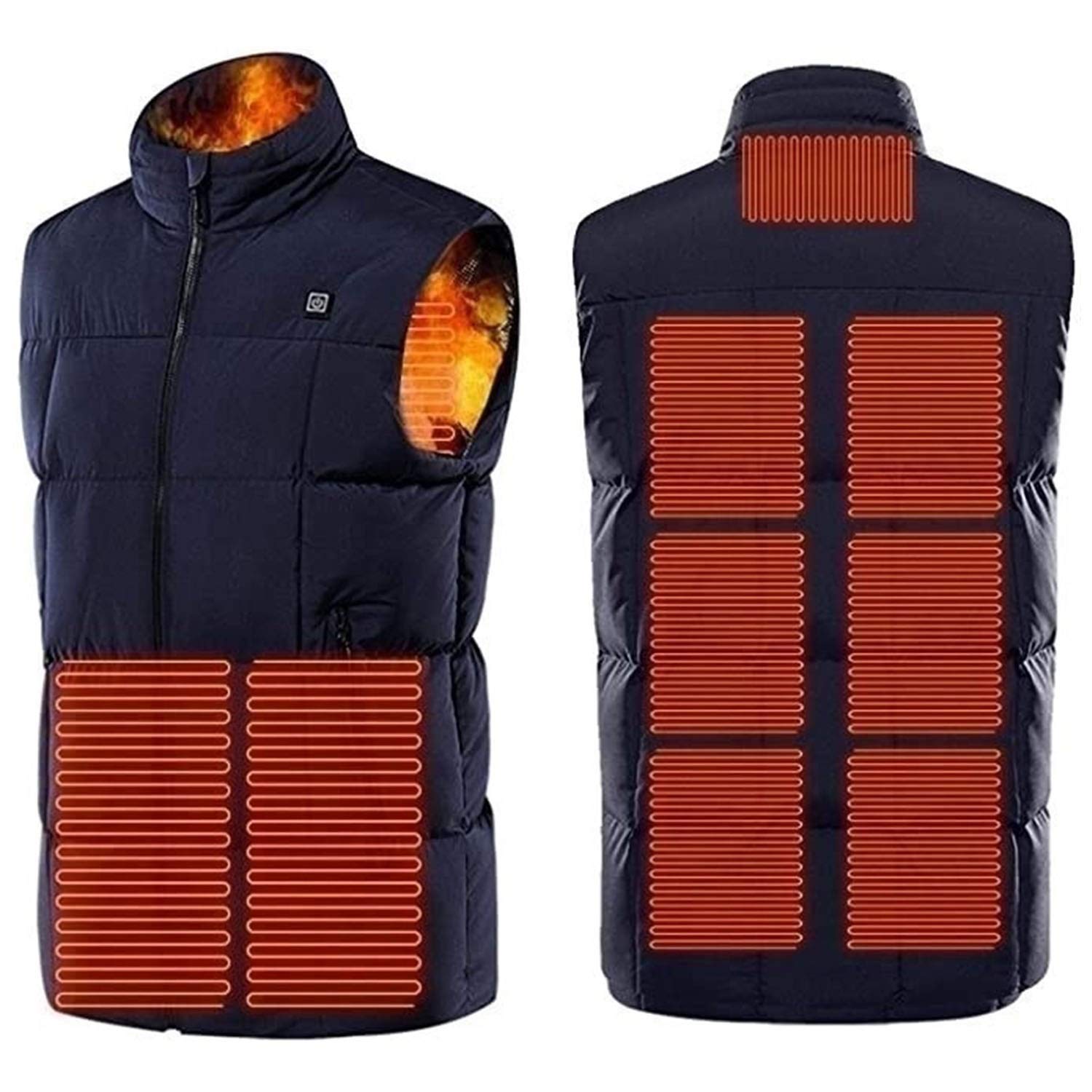 Chaleco calefactable USB unisex lavable para invierno y actividades al aire libre 8