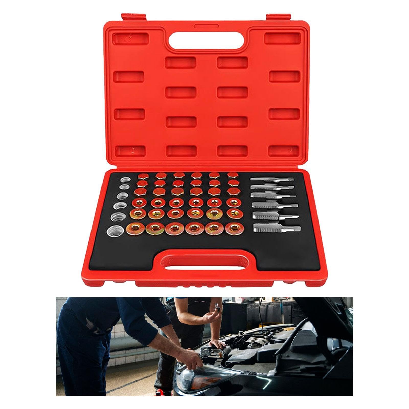 Ailan Kit di Riparazione del Tappo di Scarico della Coppa dell'olio. Soluzione Facile maschiatura e Montaggio per filettature usurate. Il Kit Riparazione delle filettature della Coppa dell'olio è Una