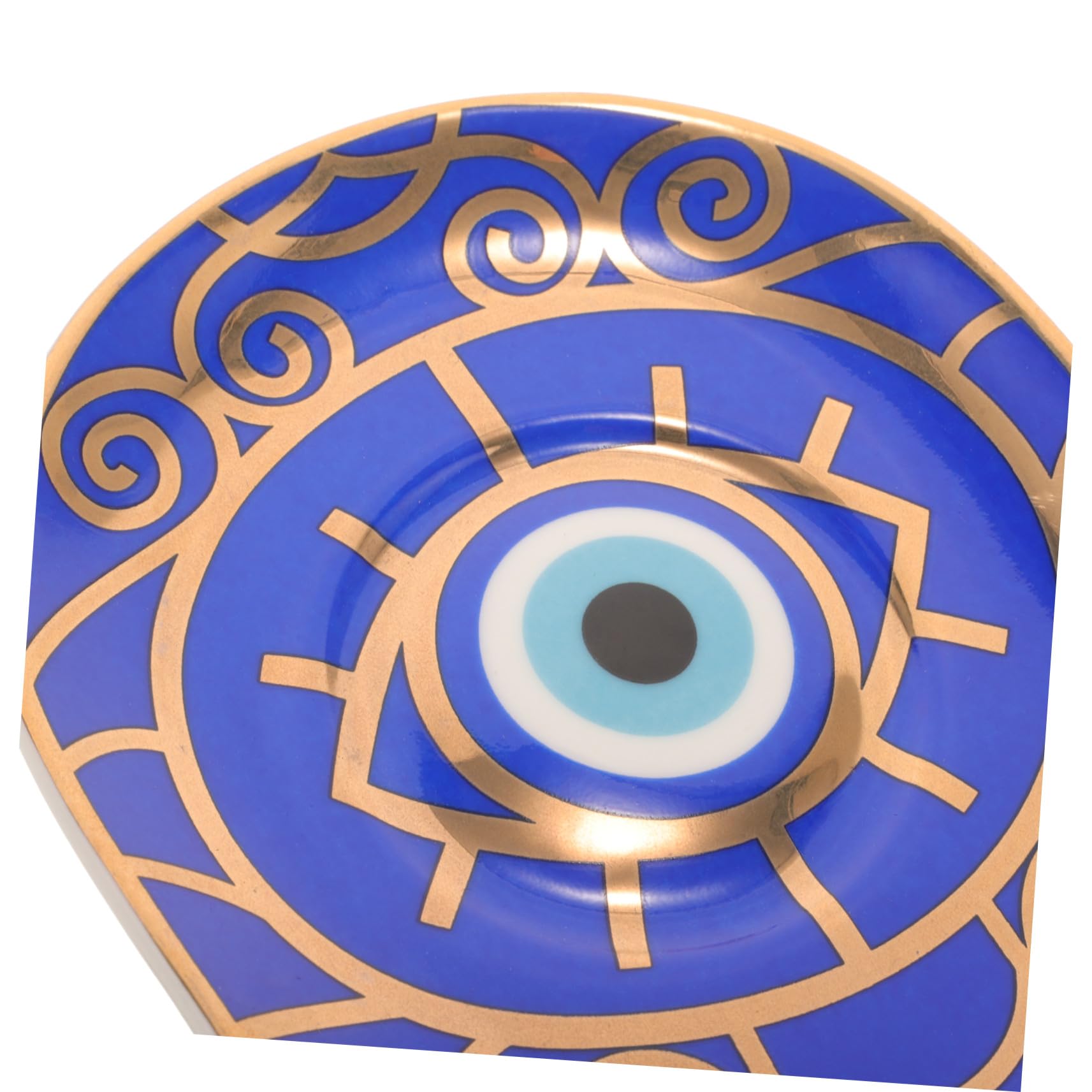 Veemoon 2 Juegos Taza de Café Azul Turca con Plato Set Apilable para Espresso Leche y Té Resistente y Ligero para Servir y Almacenar Bebidas Calientes
