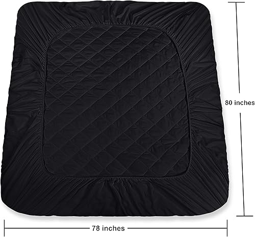Miniatura 127 de Utopia Bedding Protector de colchón acolchado (individual) – Protector de colchón elástico ajustable – La funda de colchón se estira hasta 16