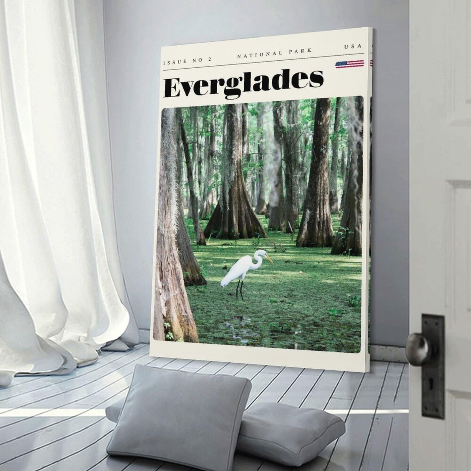 Junmoney Everglades National Park Travel Art Wall Picture Print 20x30inch(50x75cm), for Picture Wall Styling in Lounge Or Bedroom, Ideal for Building A Coordinated Art Wall