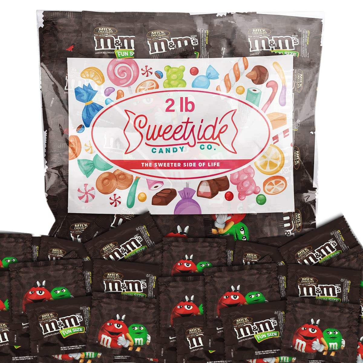 M&amp;M&amp;#39;s Milk Chocolate Bundle - 2 Pounds, 70 CT, Fun Mix of Chocolate Treats - Candy Bulk