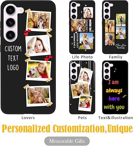 Miniatura 2 de Funda de teléfono personalizada para Samsung Galaxy S23 con nombre de collage de múltiples imágenes, fundas personalizadas personalizadas para