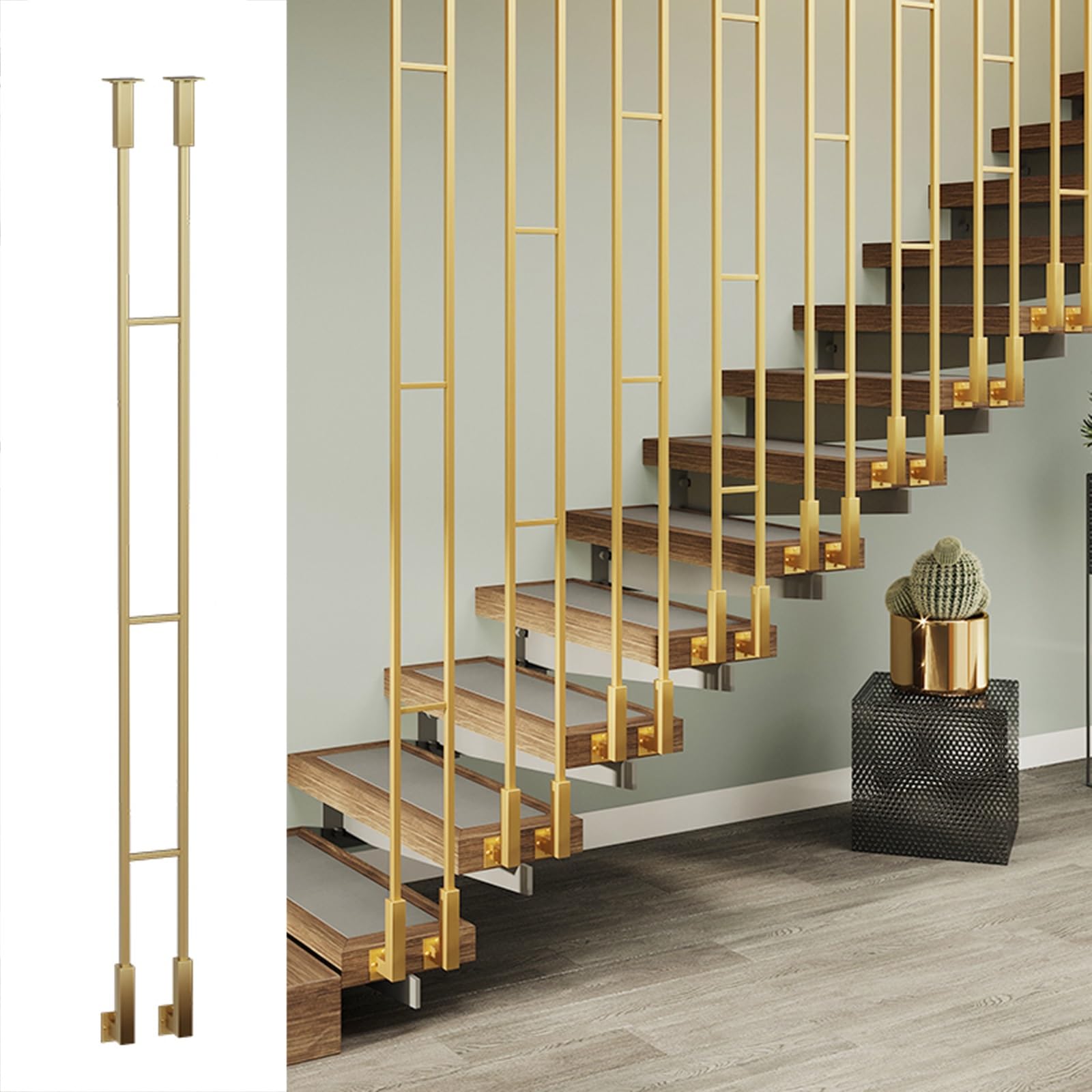Broches d'escalier en fer pour aménager un salon style loft moderne