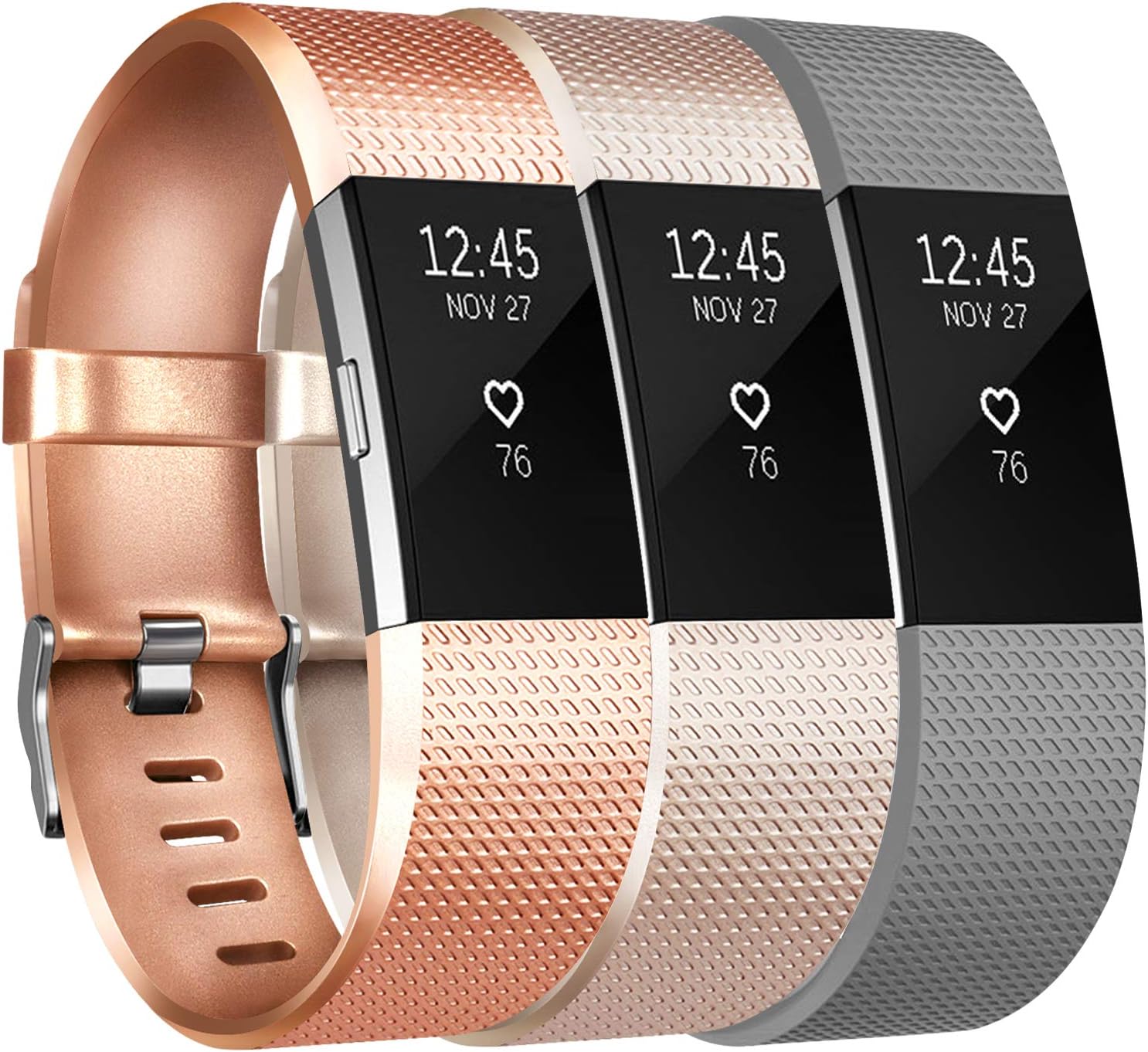 Vancle Replacement Bands Compatible for Fitbit Charge 2, Classic & Special Edition Adjustable Sport Wristbands for Women Men