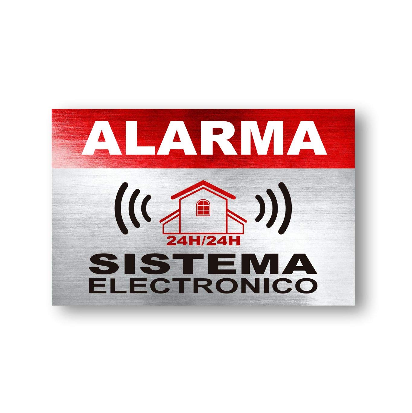 Buy 12 x Security Alarm Warning Sign Stickers Spanish