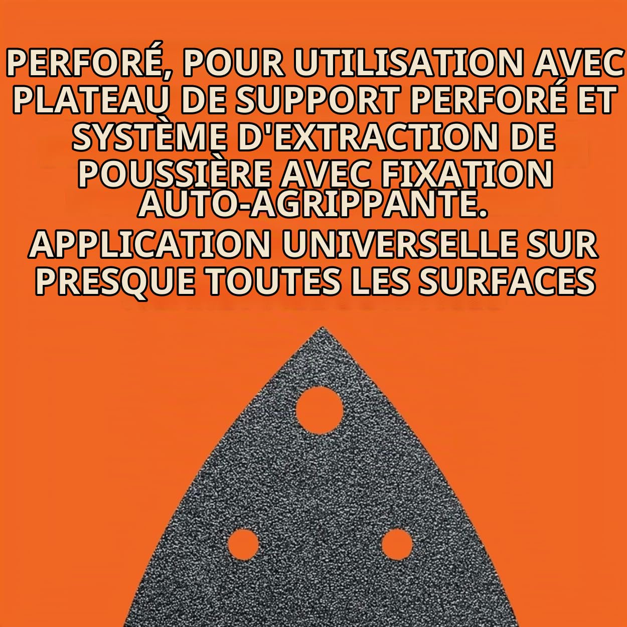FEIN Feuilles abrasives perforées grain 120, Longueur d’arête 80 mm, Condit.50 Pce, Pour une utilisation sur pratiquement tous les matériaux, Non perforées, fixation rapide auto-agrippant.