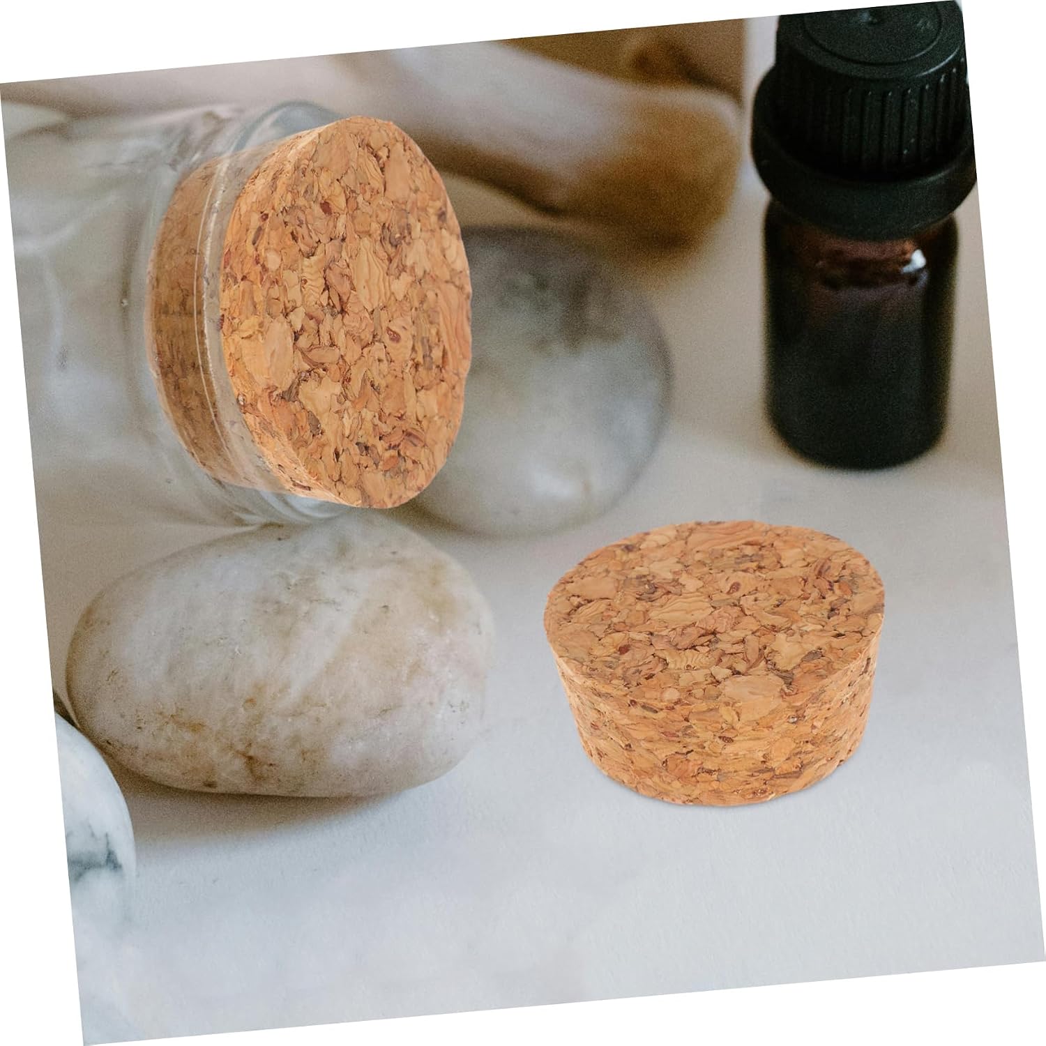 20pcs Tapered Wood Cork Plugs for Wine and Glass Bottles, Beer Fest Party