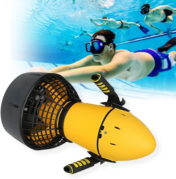 Underwater Sea Scooter, Water Propulsion Water Propeller Diving Device, Lead Acid Battery Swimming Device for Water Sports Pool, Diving, Snorkeling and Sea Adventure,300W