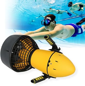 Underwater Sea Scooter, Water Propulsion Water Propeller Diving Device, Lead Acid Battery Swimming Device for Water Sports Pool, Diving, Snorkeling and Sea Adventure,300W