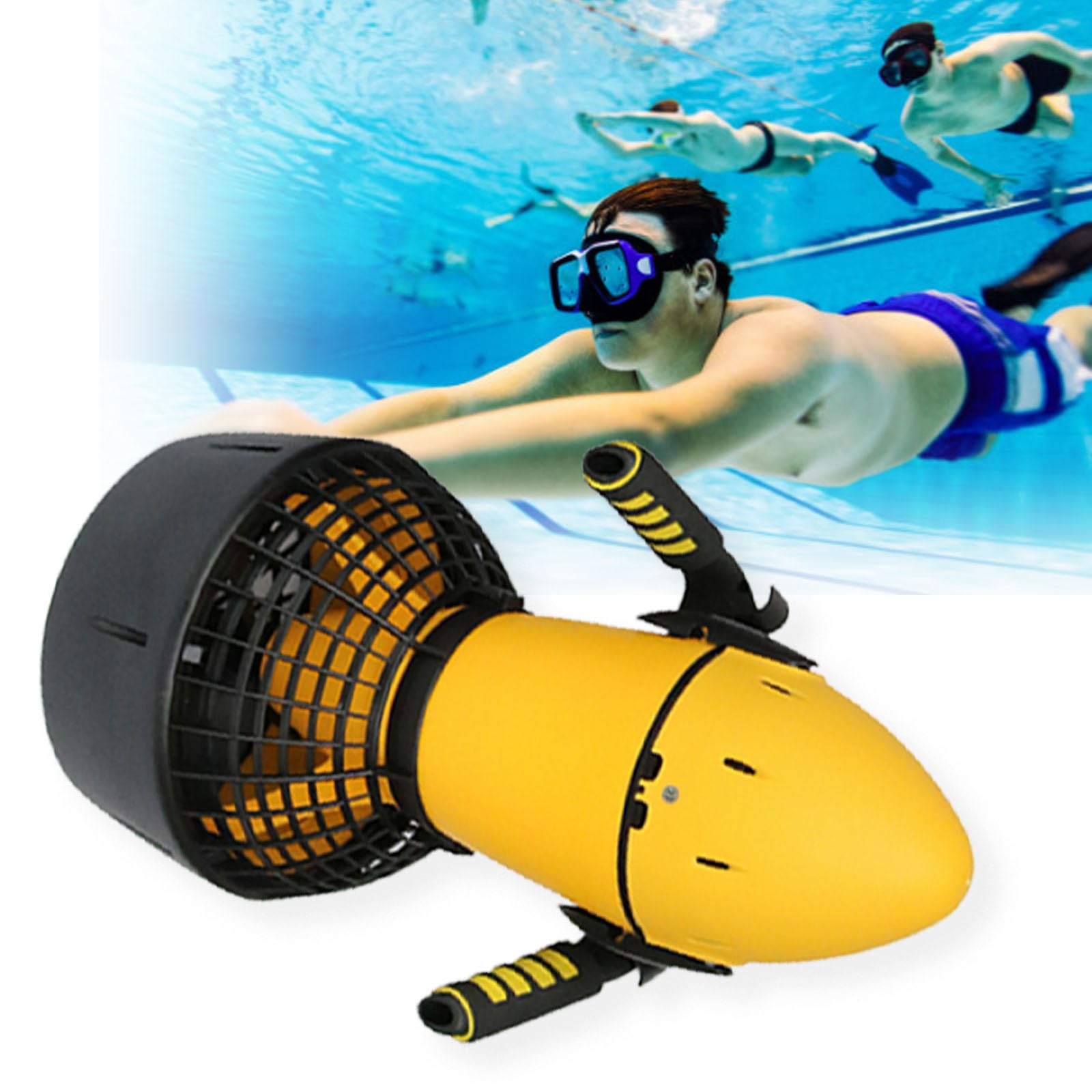 Trottinette aquatique adulte piscine et hélice sous-marine